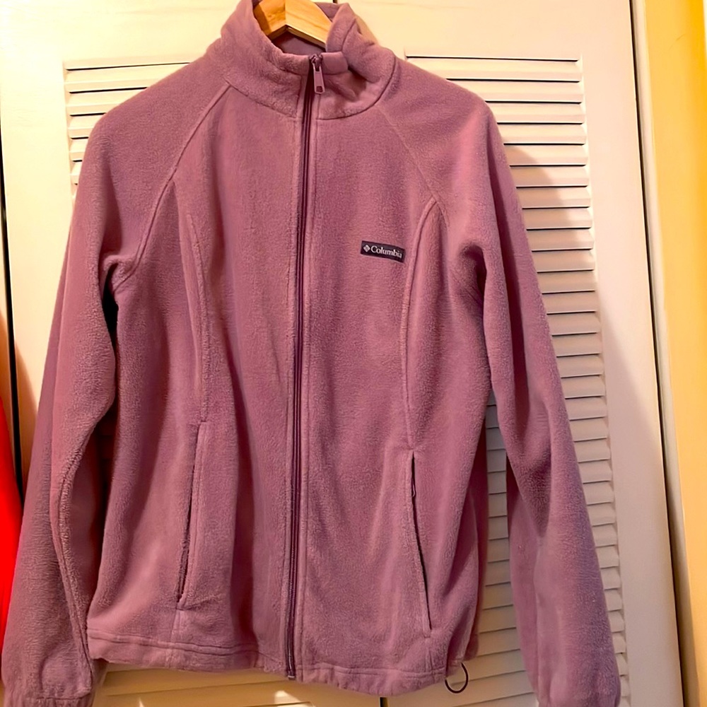 Columbia Women’s Benton Springs Fleece Jacket Zip Up; Used; Winter Mauve; M